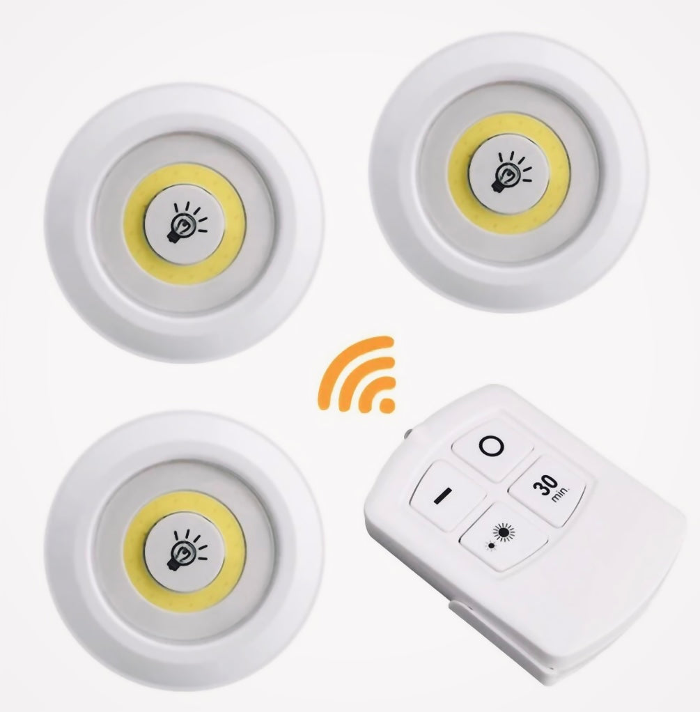 3 LED Spots With Remote Control