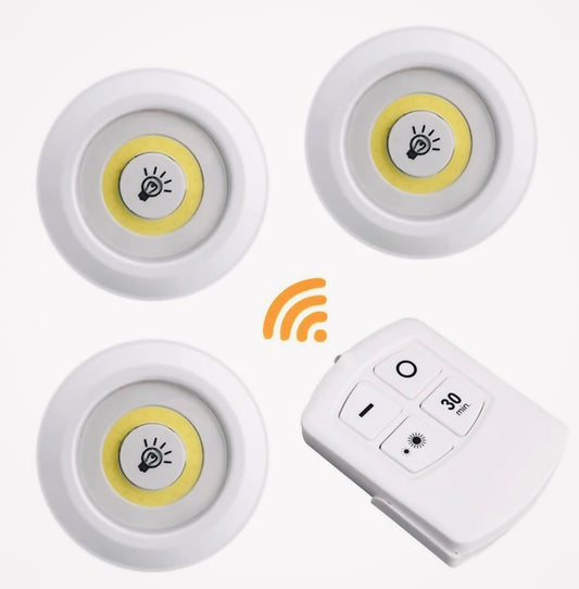 3 LED Spots With Remote Control
