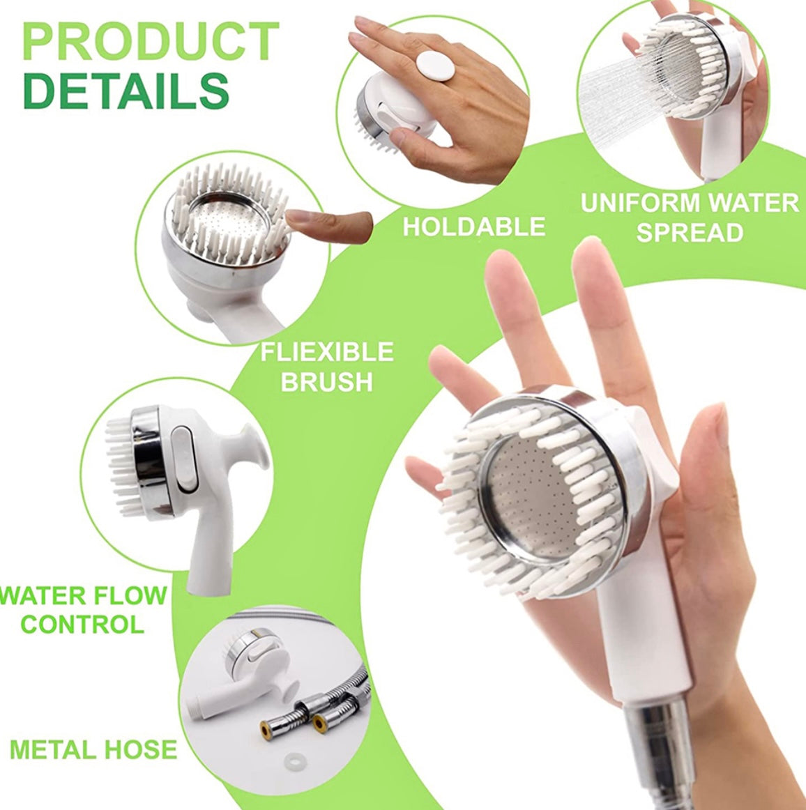 Hand Shower Sink Hose Sprayer With Brush