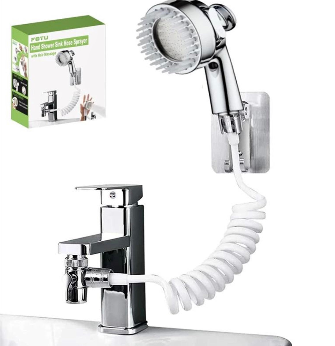 Hand Shower Sink Hose Sprayer With Brush